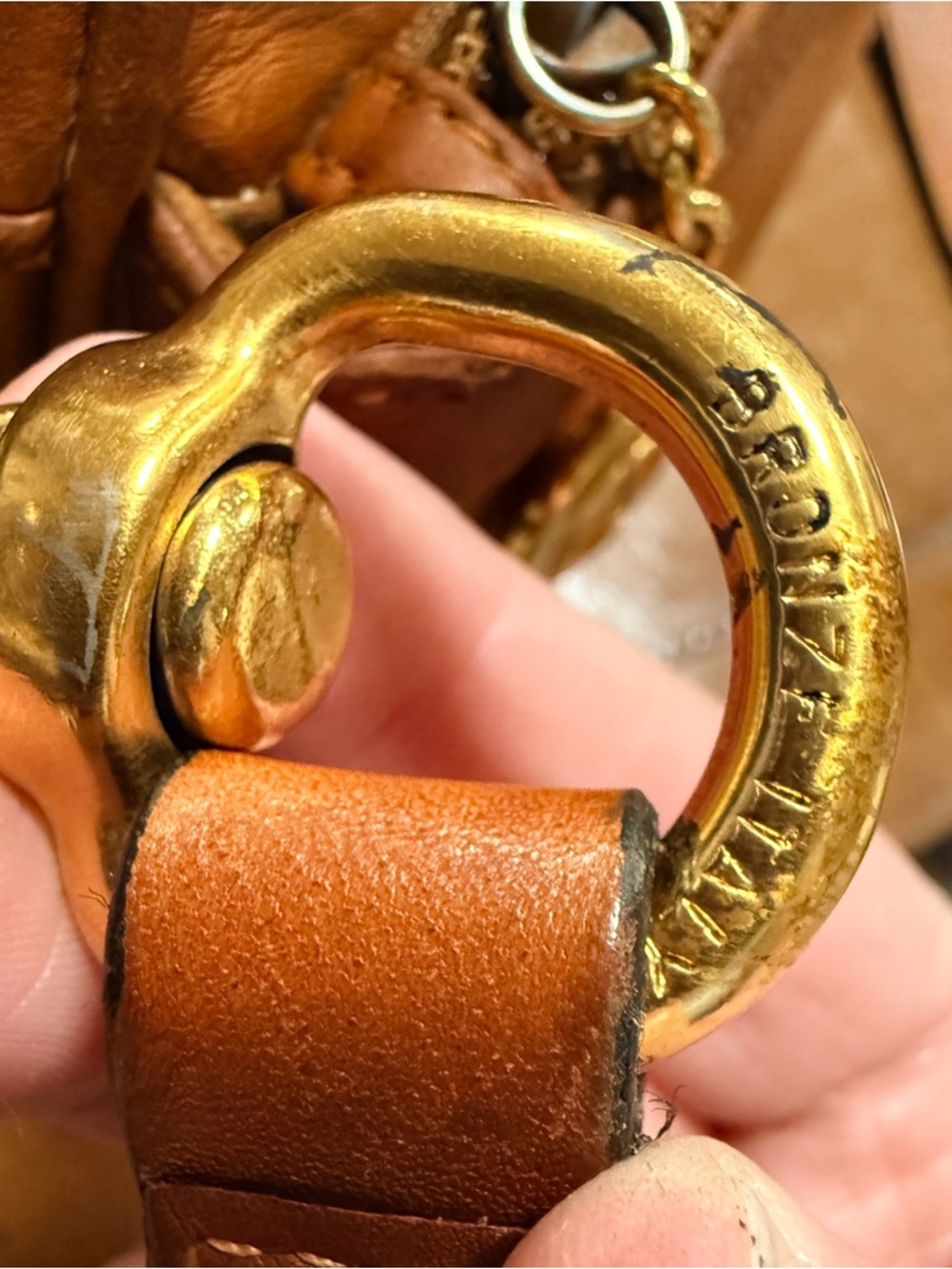 Gucci Leather Crossbody Bag with Sherry Web and Leather Strap - Picture 13 of 16